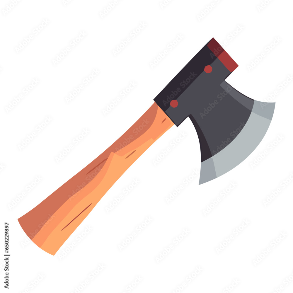 Poster axe icon isolated. image of abstract axe. axe logo design in flat design