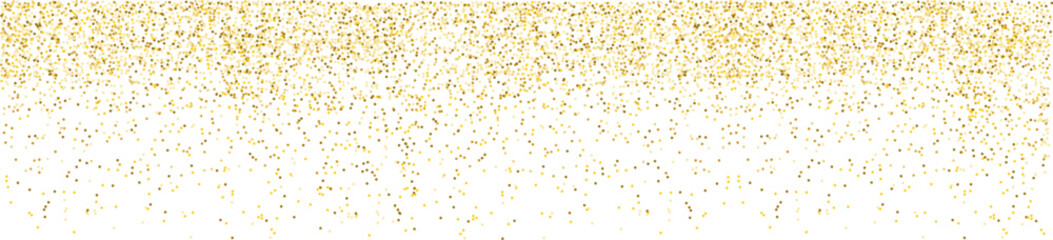 Golden glitter background. Falling glitter confetti. Luxury sparkling confetti. Celebration falling gold glitter. The dust golden sparks.