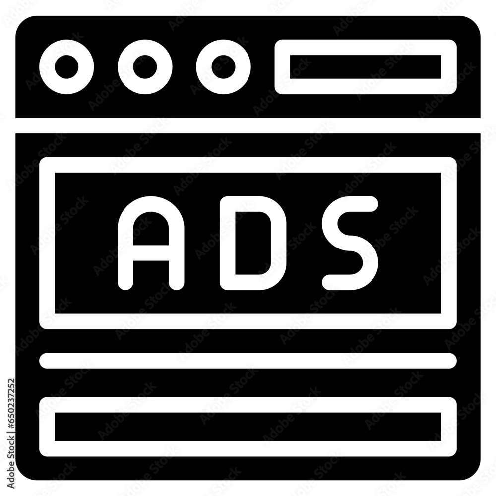 Poster online ads icon