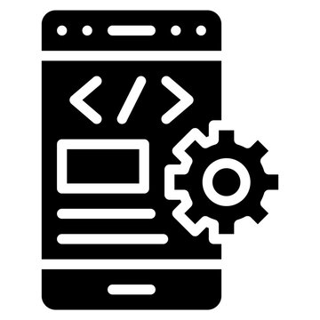 Mobile Coding Icon