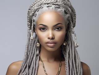 Black woman with braided hair