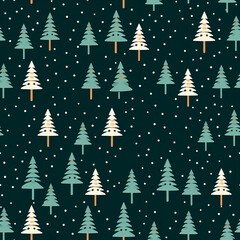 Obraz premium Christmas is here! Varied Pattern of Tree. Generative AI illustration.