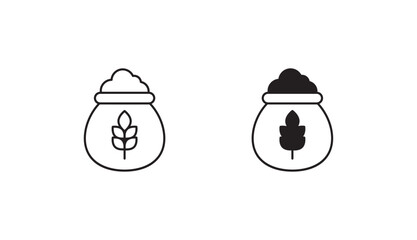 Wheat Flour icon design with white background stock illustration
