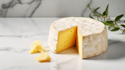 Fototapeta na wymiar cheese on marble background/