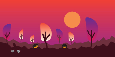 Vector background design with halloween theme
