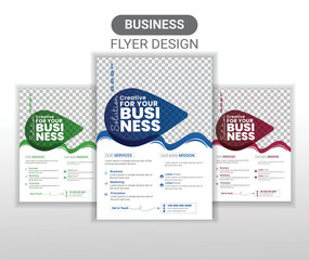 Vector A4 modern business flyer design