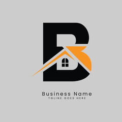 B Letter Real Estate Logo, Vector illustration Template Concept Design Logo for Property Business Image Start with Alphabet B © MuhammadAli