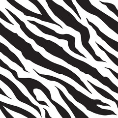 Vector Illustration of Tiger Print Seamless Animal Pattern Wallpaper