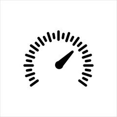Speedometer icon, for web design, logo and app, isolated on white background
