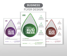 Vector A4 modern business flyer design