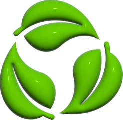 Foto auf Leinwand Green arrows recycle symbool © natrot