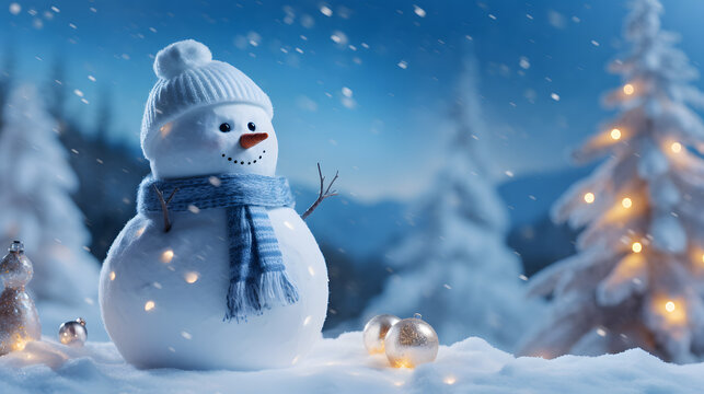 Mu&ntilde;ecos de nieve para navidad e invierno