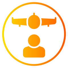 air traffic controller gradient icon