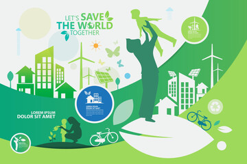 Concept of Environment. Let's Save the World Together