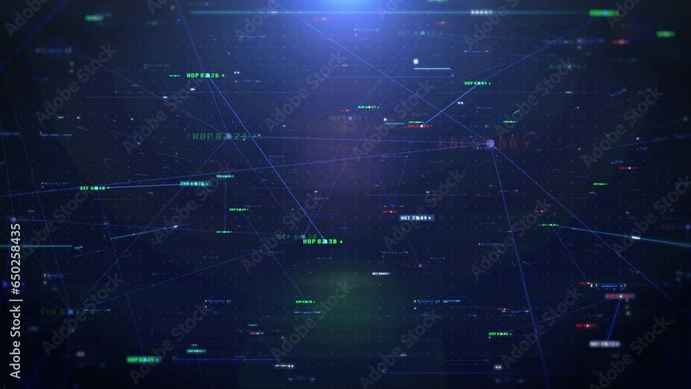 Poster Technology stock financial charts and data number insight information analysis screen display 4K motion background. Global e-commerce trading concept.