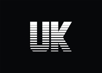 uk letter logo and monogram logo