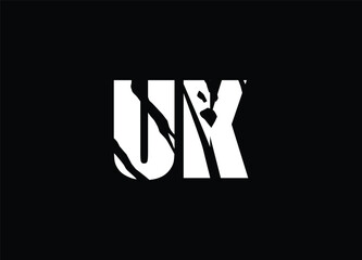 uk letter logo and monogram logo