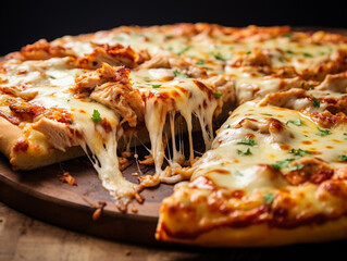 pizza with chicken toppings