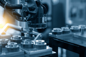 The high technology material handling process by automatic robotic system.