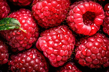 Fresh raspberry background