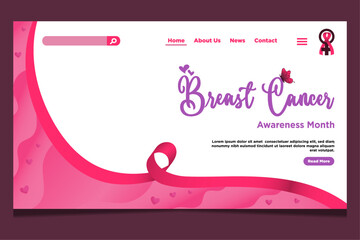 Landing Page Template Breast Cancer Awareness Month