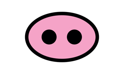 Pig nose icon isolated vector illustration. High quality
