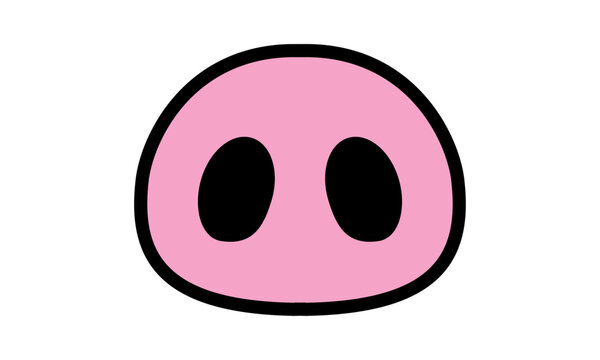 recommend clip art: Pig nose icon isolated vector illustration. High quality