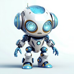 cute little robot 3D cartoon character
