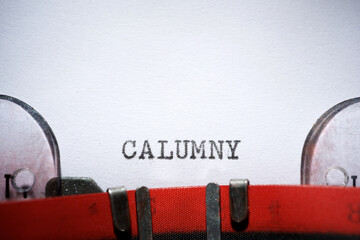 Calumny concept view
