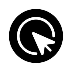 Hyperlink black icon. Isolated vector glyph on white background. Best for polygraphy, mobile apps and web design.