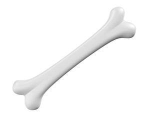 Halloween bones on transparent background in 3D Illustration