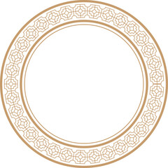 Chinese golden circle frame decorative design.