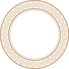 Chinese golden circle frame decorative design.