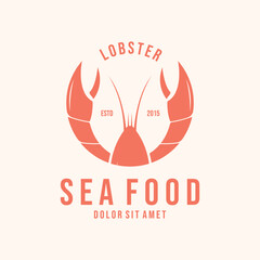 Lobster Logo Simple Design Template
