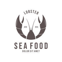 Lobster Logo Simple Design Template