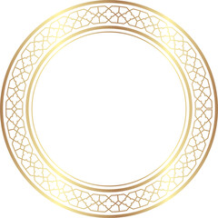 Chinese golden circle frame decorative design.