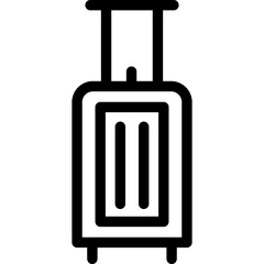 Suitcase simple black line icon