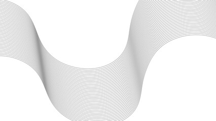 Abstract waves background. Technology abstract lines on white background. Undulate Grey Wave Swirl, frequency sound wave, twisted curve lines with blend effect.	