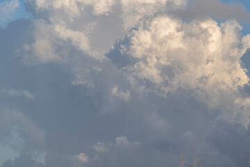 Cumulus clouds in the Caribbean Sky