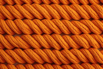 Orange Pattern Of Ropes Close Up Very Detailed Background