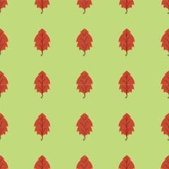 Seamless pattern Autumn leaf border. Gift wrap and scrapbook. Vector illustration for wallpaper, gift paper, fill patterns, web page backgrounds, autumn greeting cards.
