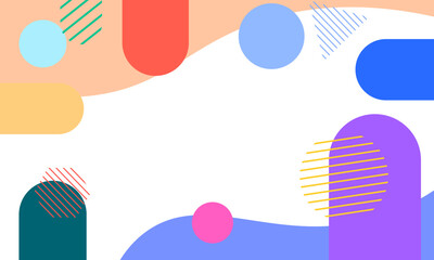 simple pastel colorful shapes background design