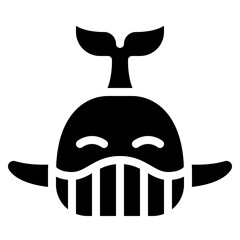 Happy Whale Icon