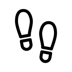 Footprint line icon. Vector graphics