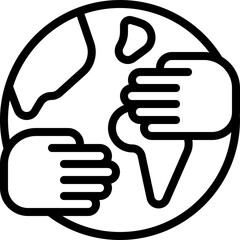 Hands Holding Earth Icon