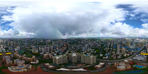 Mumbai Aerial view 360 degree panorama