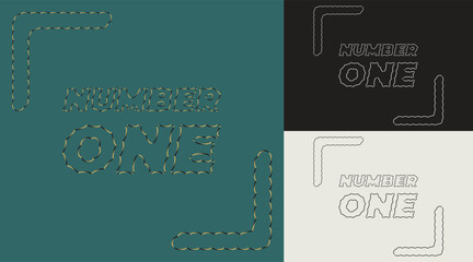 Number 1 logo camouflaged in the word one