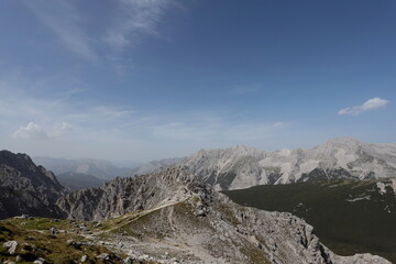 The panoramic view from the top of Innsbruck in Austria.