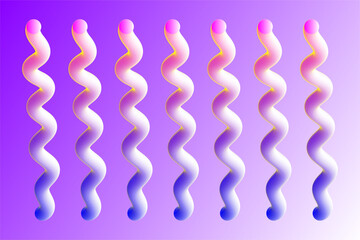 Vector Modern professional abstract Snake fluid design with gradient color cercle 3d vector template