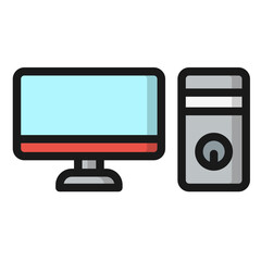 Pc Vector Icon Design Illustration